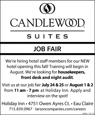 Job Fair Candlewood Suites