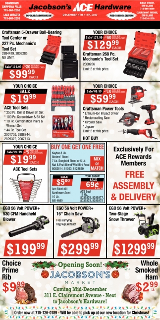 Opening Soon, Jacobson's Ace Hardware, Eau Claire, WI